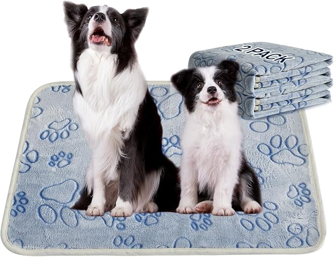 Qeils Reusable Puppy Pads, 2 Pack Washable Pee Pads for Dogs, Non Slip Wee Wee pad, Absorbent and Leakproof Training Mats for Potty, Crate, Playpen, Bed, Sofa, 28"x 42"