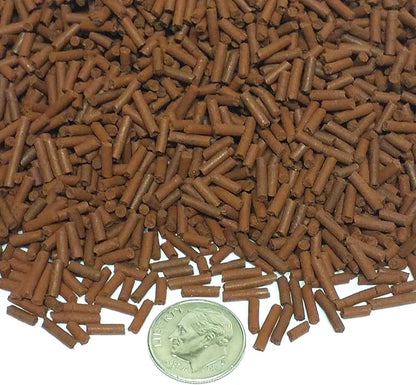 Aquatic Foods Inc. Bloodworm 3/64" x 1/4" Sinking Micro Sticks for Discus, Cichlids, Carnivores, Plecos, Catfish, Shrimp, Snails, All Community Tropical Fish...1/4-lb