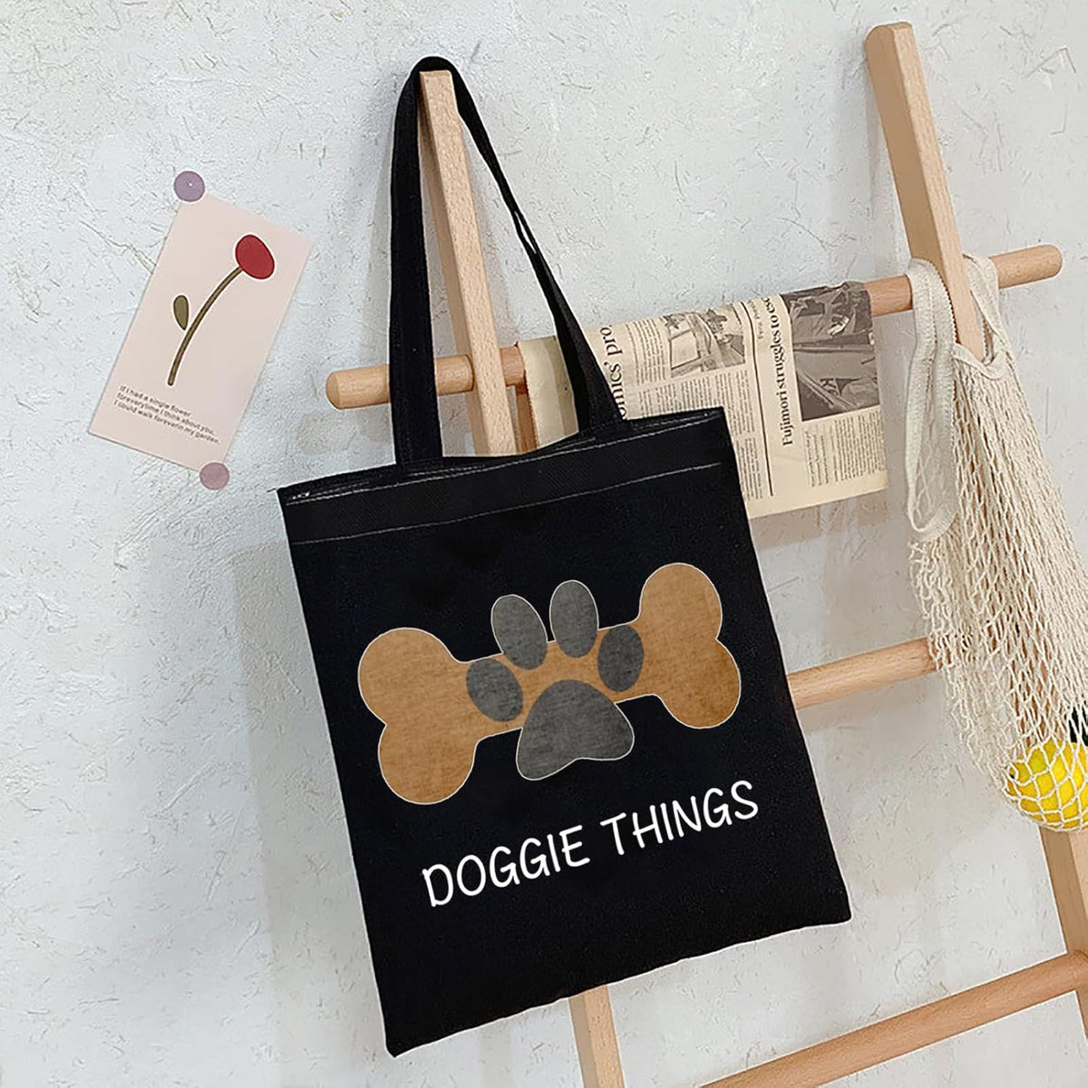 FOTAP Dog Owner Shopping Tote - Dog Park Bag and Doggie Gift