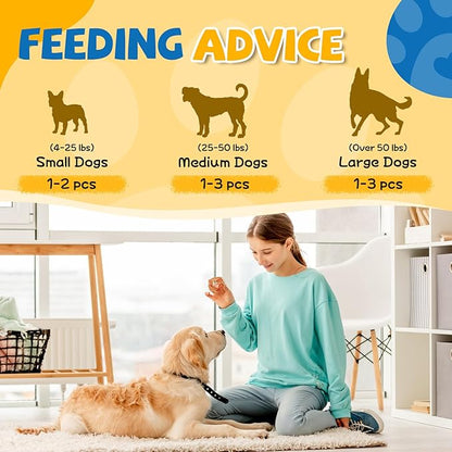 gazeupon Dog Treats Chicken Jerky Rings, Natural Chicken Breast, Healthy Training Rewards for Dogs w/Glucosamine Chondroitin