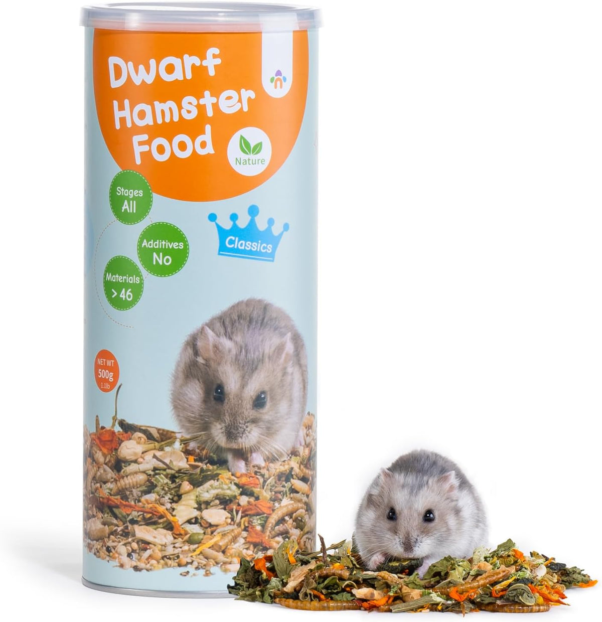Niteangel Hamster Food & Treats Toy - Small Animal Natural Food for Syrian Golden Dwarf Robo Hamsters or Other Small-Sized Pets