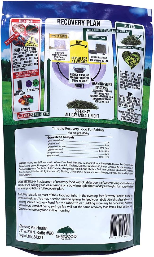 Sherwood Pet Health Rabbit Emergency kit and Bulk Recovery Food (800 Grams)…