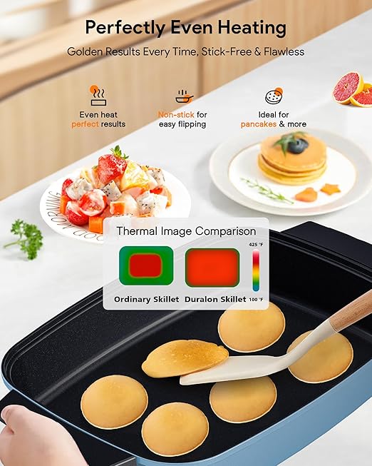 Nuwave Medley XL Digital Electric Skillet, Family Size Griddle w/Glass Lid