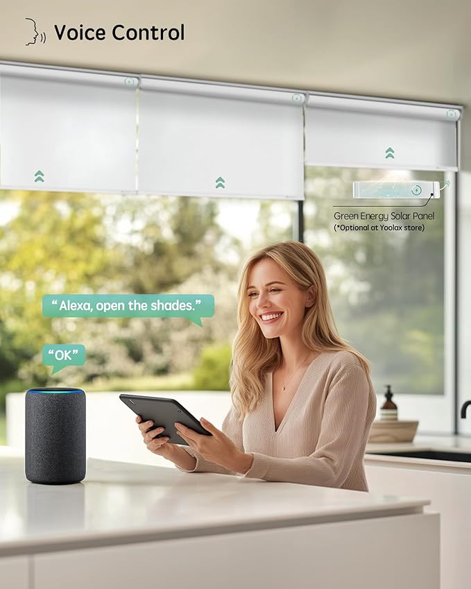 Yoolax Motorized Blinds with Remote, Smart Blinds