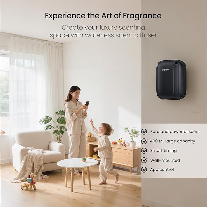Waterless Diffuser, Hotel Scent Diffuser-Smart APP Control-400mL Capacity Up to