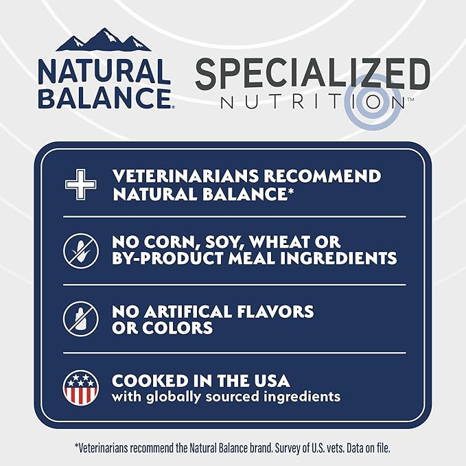 Natural Balance Specialized Nutrition Dry Dog Food with Chicken and Oatmeal for Dogs, Small Breed Digestive & Joint Health, Natural Ingredients with Added Vitamins & Minerals - 12 lbs