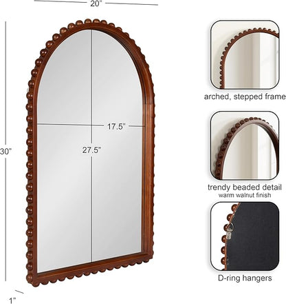 Kate and Laurel Beadbrook Modern Beaded Arched Mirror