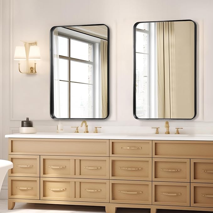 Fabuday Bathroom Mirror Over Sink 24x36 Black