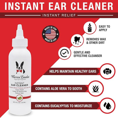 Warren London Puppy Gift Box - Complete Puppy Care Set - Includes Hydrating Butter, 2-in-1 Shampoo, Cologne, Grooming Bath Brush, Ear Cleaner and Nail File for New Pet Owners