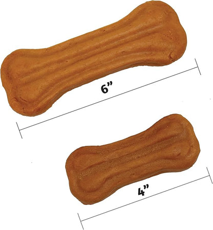 Ultra Chewy Turkey Tendon Pressed Bones for Dogs - Premium All-Natural, Hypoallergenic, Long-Lasting Dog Chew Treat, Easy to Digest, Ingredient Sourced from USA (6 Inches - 2 Pack)