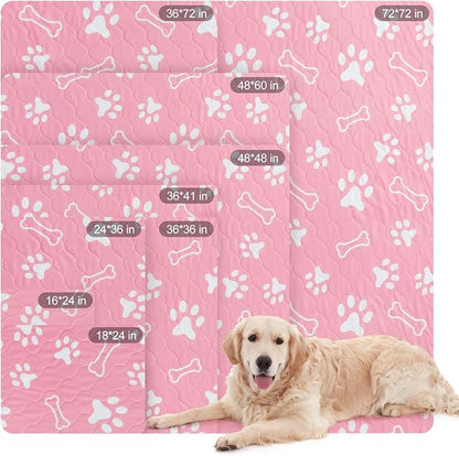 BEAUTYZOO 2 Pack Washable Pee Pads for Dogs,Reusable Puppy Pads 18x24 Pink | Waterproof Super Absorbent,Non Slip and Leak-Proof Against Urine,Whelping Pads Mats for Puppy Potty Training,Playpen,Crate