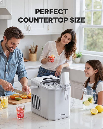 Silonn Ice Maker Countertop, Self-Cleaning Ice Makers