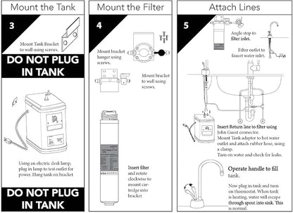 Westbrass A272HFP-12 Develosah 2-Handle Hot and Cold Water Dispenser