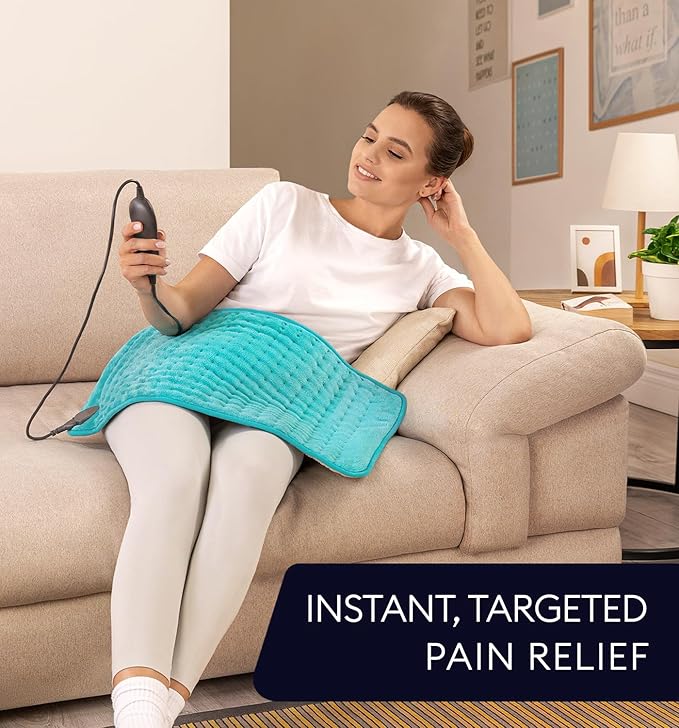 GENIANI Electric Heating Pad for Back Pain & Cramps Relief, Electric Throw
