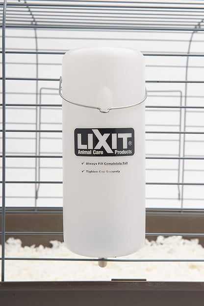 Lixit Widemouth Cage Water Bottles for Rabbits, Ferrets, Guinea Pigs, Rats and Other Small Animals. (White, 32 Ounce)