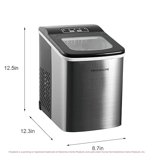 Frigidaire Compact Countertop Ice Maker, Makes 26 Lbs. of Bullet Shaped Ice