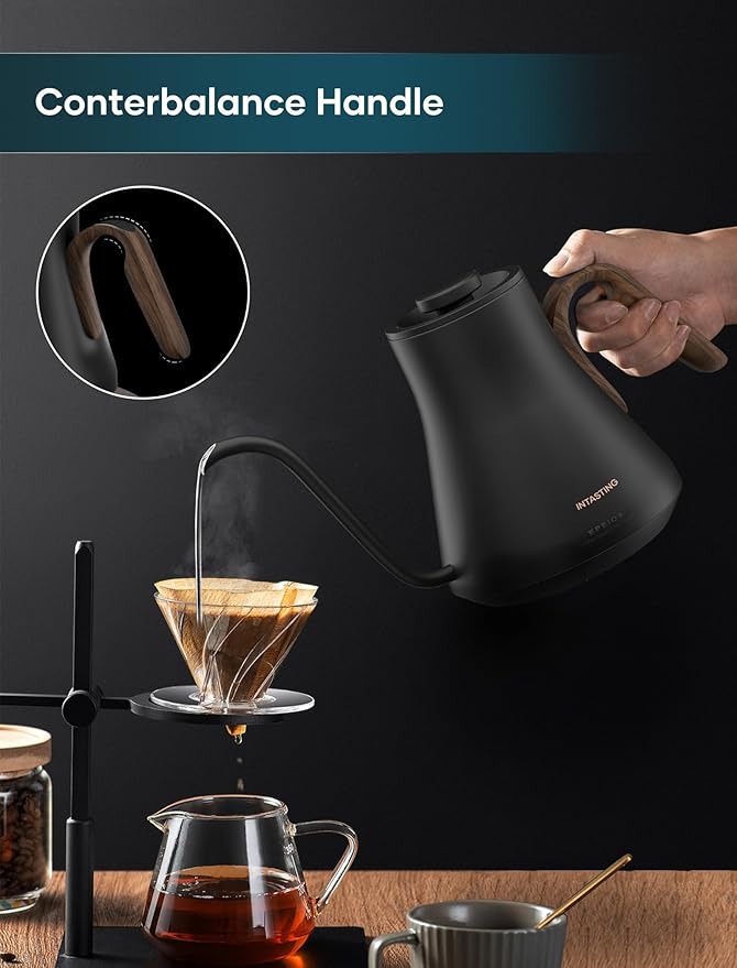 Gooseneck Electric Kettle with ±1℉ Temperature Control