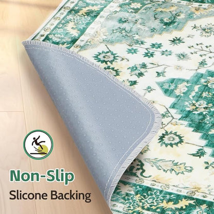 Washable Pee Pads for Dogs, 2 Pack Reusable Puppy Training Pads 24"x18" Super Absorbent Waterproof Dog Training Pads, Non-Slip Potty Pads, Whelping Pads Litter Mat Green Medallion