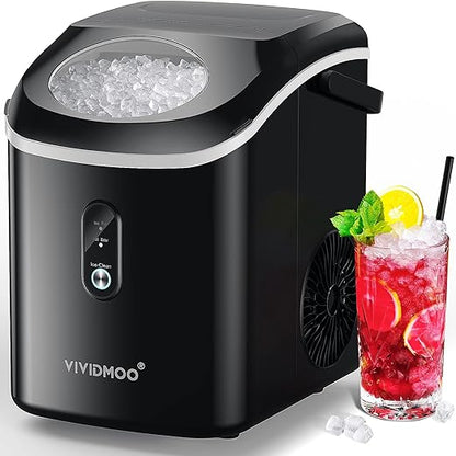 Nugget Ice Maker Countertop, Portable Sonic Pebble Ice Maker