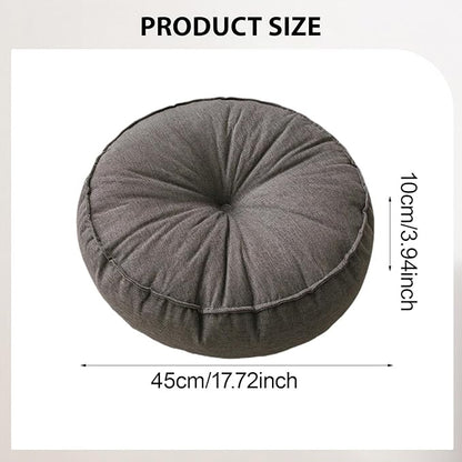 KiBcsLic Round Floor Pillow, Meditation Floor Pillow, Circle Small Seating Cushion for Sitting Sofa Bed Office, Deep Gray