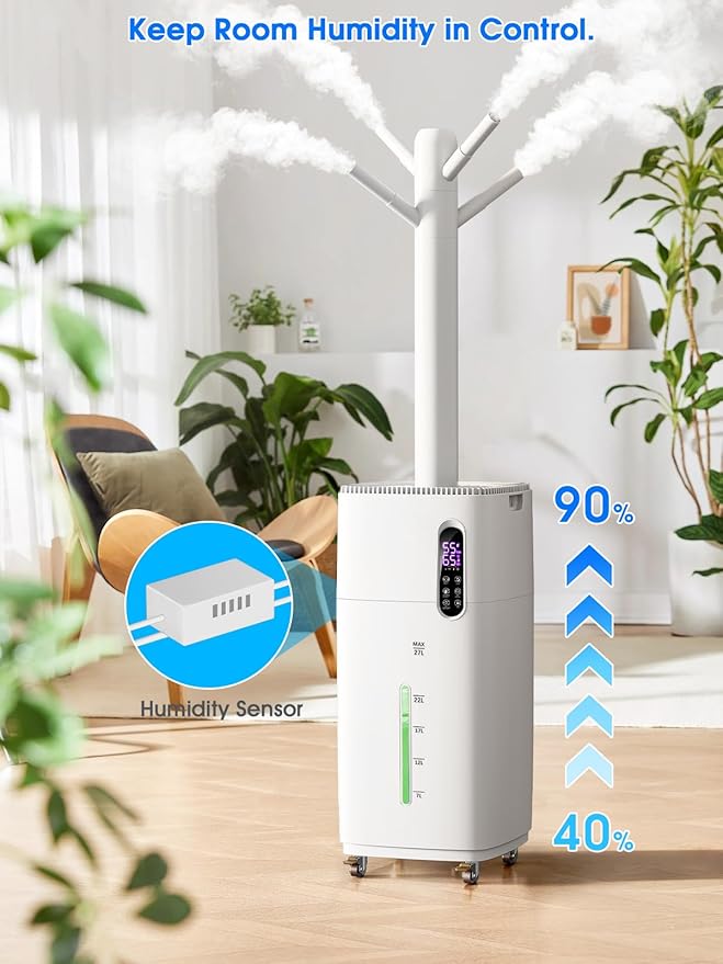 MONISEN 26L/5.7Gal Humidifier Large Room 3000 ft², Supersized Cool Mist