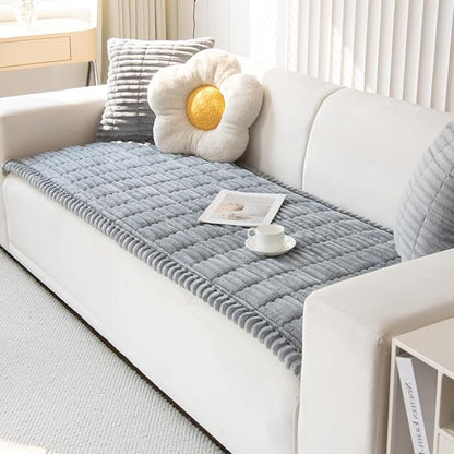 Sofa Cover Fuzzy Couch Cover for Pet, Couch Covers for Dogs Washable Non-Slip Sofa Slipcover Cushion Protector Pets Friendly Mat Bed