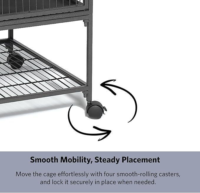 MidWest Homes for Pets Ferret Nation Double Unit Small Animal Cage, 4 Tiers, Includes Pans, Shelves, Ramps & Covers, for Ferrets & Small Animals