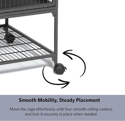 MidWest Homes for Pets Ferret Nation Double Unit Small Animal Cage, 4 Tiers, Includes Pans, Shelves, Ramps & Covers, for Ferrets & Small Animals