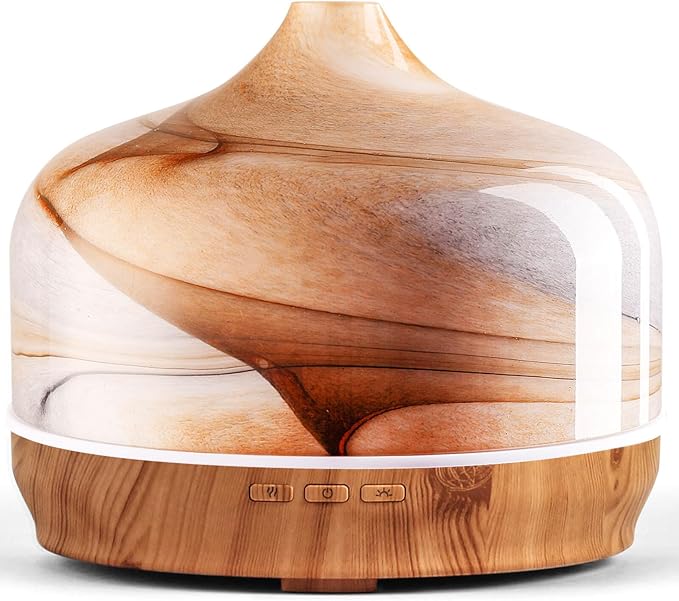 Porseme 500ml Glass Essential Oil Diffuser Aromatherapy Ultrasonic Cool Mist