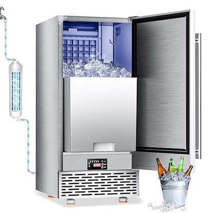Ice Maker Commercial Under Counter Ice Maker Machine 88Lbs/Day