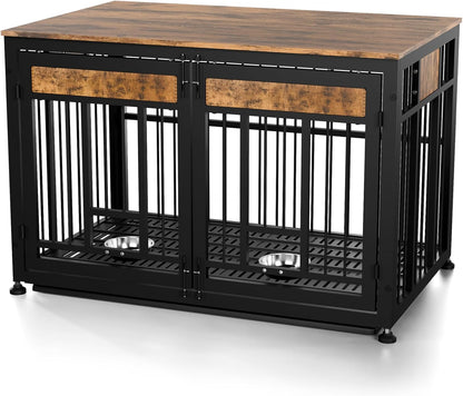 48 Inch Heavy Duty Dog Crate Furniture for Large Dogs, Decorative Pet House End Table, Extra Large Wooden Cage Kennel Furniture Indoor