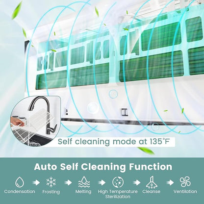 RELAX4LIFE Mini Split Ac/Heating System, 18000 BTU Ductless Mini Split Air