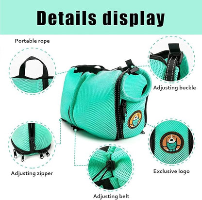 AWOOF Cat Grooming Bag Adjustable Cat Bathing Bag Anti Scratch Bite Polyester Soft Durable Mesh Cat Shower Bag for Small Medium Large Cats