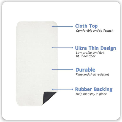 Bath Mat,Ultra Thin Bathroom Runner Rugs,Large Bath Mats for Bathroom,Quick Dry,Non-Slip,Machine Washable,Low Pile,Bath Rug,Shower Outside,Sink,Home Decor Accessories.Cream,1'5"x4'11"（17x59inch）