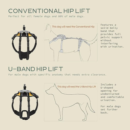 Help 'Em Up® Dog Lift Harness, Full Body Support, XL, U-Band (125-225 lbs)