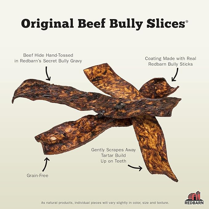 Redbarn Pet Products Bully Slices for Dogs - Natural Dental Treats - Original Bully Flavor 6 lbs.