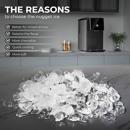 Nugget Ice Makers Countertop, Portable Ice Maker