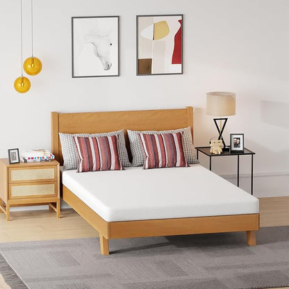 FDW | 5 Inch Full Mattress | Medium Firm | Gel Memory Foam Mattress | White | Bed in a Box, CertiPUR-US Certified | Pressure Relief, Cooling Ventilated Foam | Washable Removable Cover