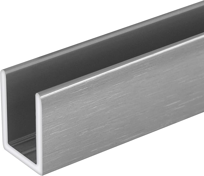 Brixwell SDCD38AB-CCP23-XCP5 Brushed Anodized 3/8" Fixed Panel Shower Door Deep