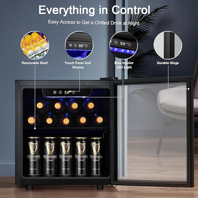 Antarctic Star 12 Bottle 48 Can Wine Cooler/Cabinet Beverage Refrigerator Mini