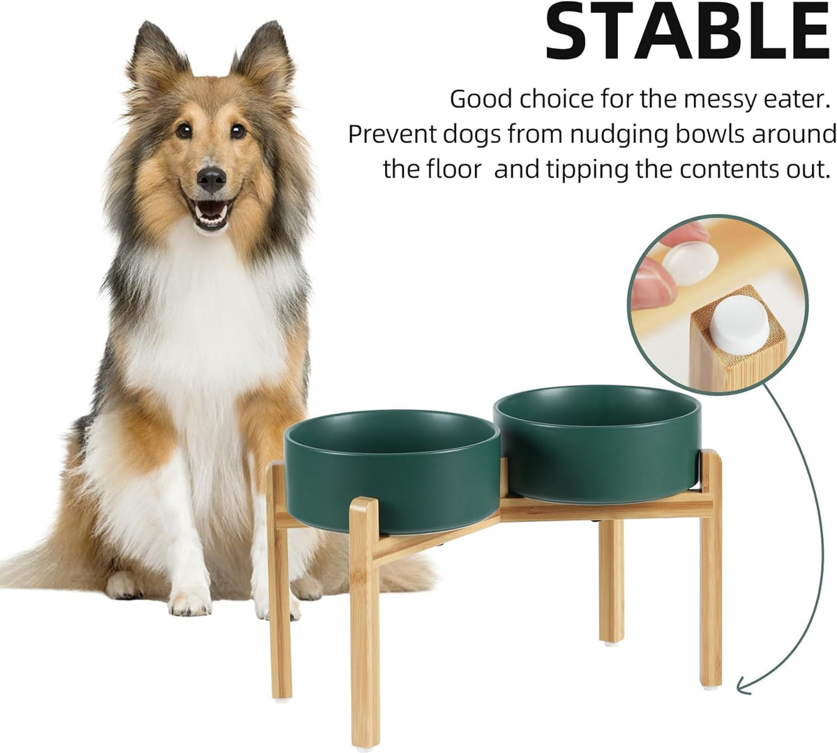 Ceramic Raised Double Bowls Set with Stand. Everyday comfort that fits naturally into your space.