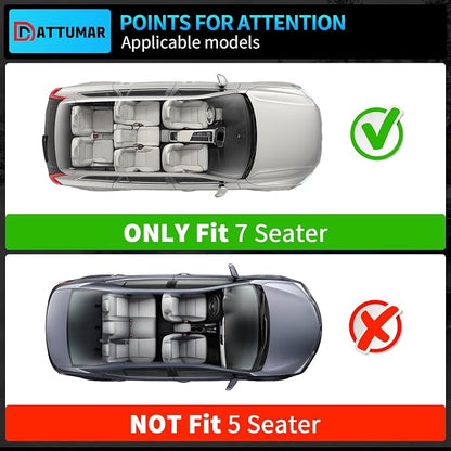 Floor Mats Compatible with 2013-2024 Toyota 4 Runner 7 Seat Cargo Mat Liner Back Seat Cover Protector 2023 4Runner Accessories (Fit 7 Seat, Floor Mats+Trunk Mat+2nd & 3rd Row Backrest Mats)