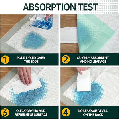 MILDPLUS Disposable Bed Pads 40"X40" 50pcs Extra Large Pee Pads | Incontinence Bed Pads, Heavy Duty Super Absorbent Underpads, Waterproof Chucks Pads for Adults, Elderly or Pets, 100x100CM