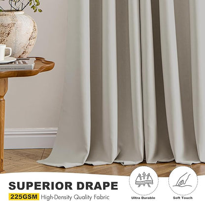 MIULEE Natural Blackout Curtains