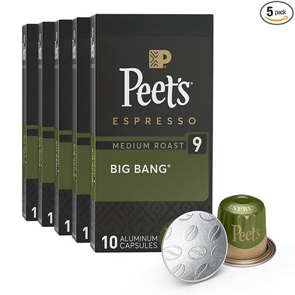 Peet's Coffee, Medium Roast Espresso Capsules, Compatible