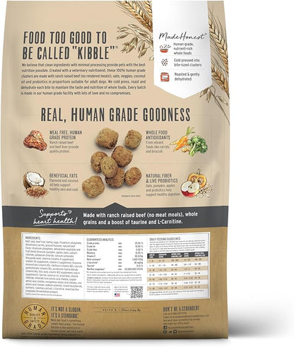 The Honest Kitchen Human Grade Whole Food Clusters Dry Dog Food - Whole Grain Beef & Oats, 20 Pound Bag