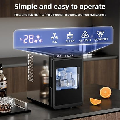 Antarctic Star Clear Ice Cube Maker, CrystalFlux Technology, Self-Cleaning