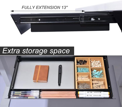 Large Under Desk Mounted Sliding Drawer