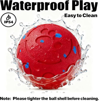 Dog Balls: Interactive Dog Ball, Self-Moving Dog Toy with Auto-Rolling & Bouncing, E-TPU Material, IP54 Waterproof, Motion-Activated, for Small/Medium/Large Dogs (Red)