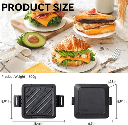 Microwave Toastie Sandwich Maker, Nonstick Plate Panini Maker, Versatile